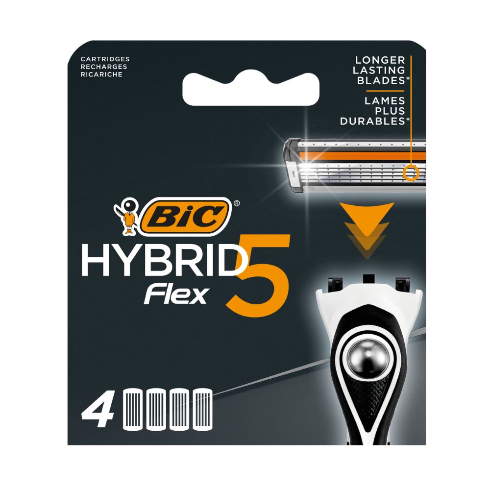 Rezerve aparat de ras pentru barbati Hybrid Flex5, 4 buc, Bic