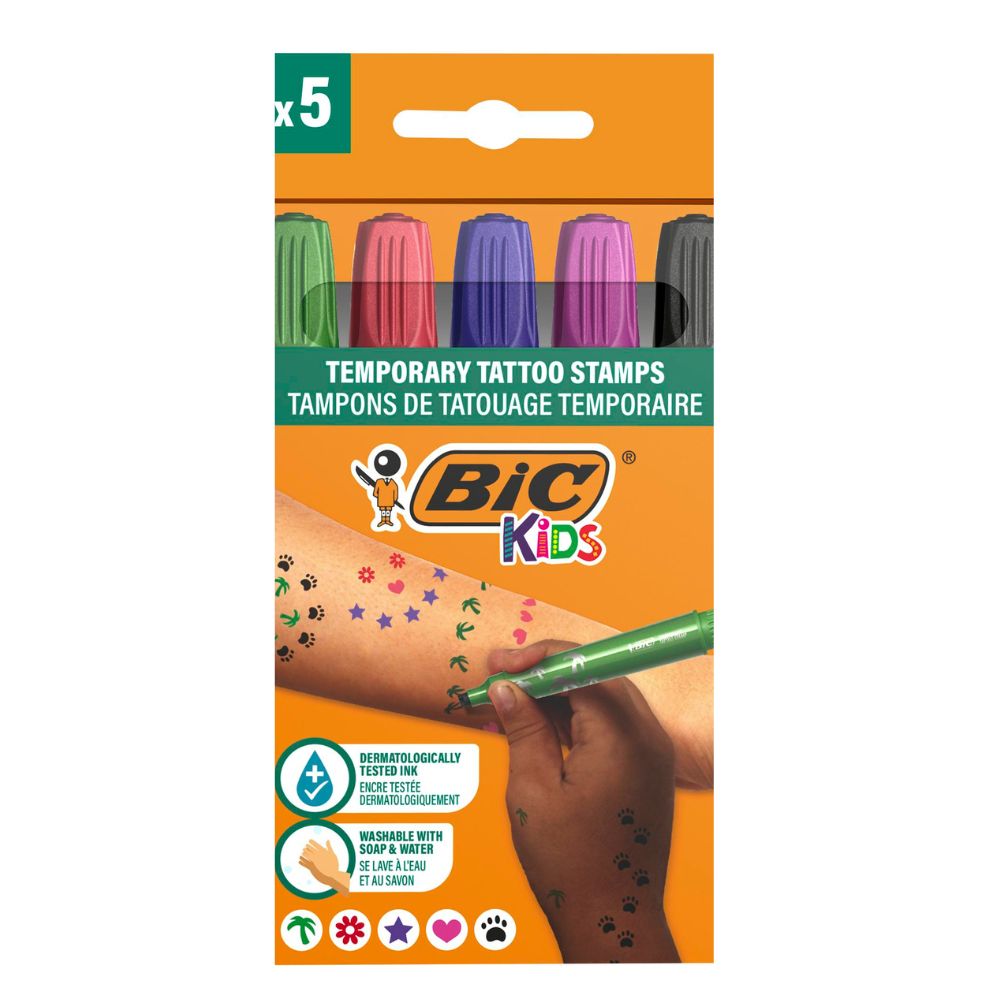 Tatuaje temporare Kids, 5 stampile, Bic