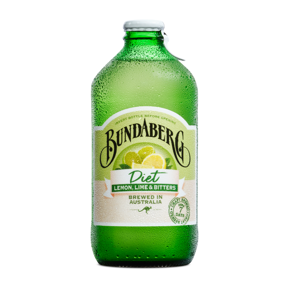 Bautura carbogazoasa cu suc de Lemon, Lime si Bitters Diet, 375 ml, Bundaberg