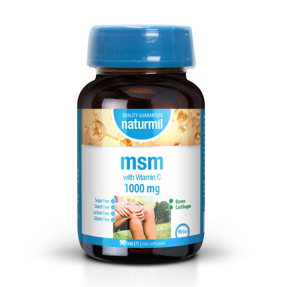 MSM Naturmil, 1000 mg, 90 tablete, Dietmed