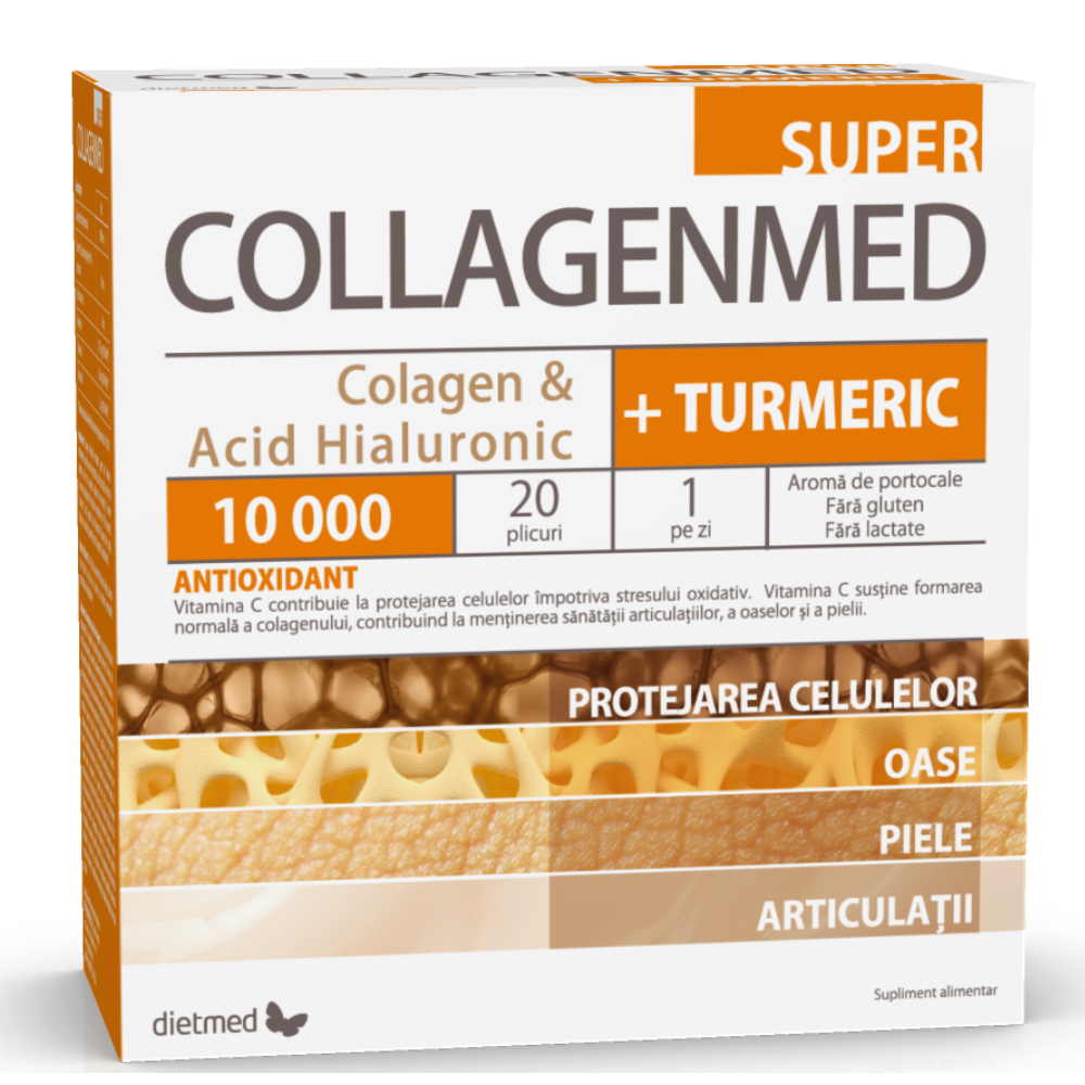 Collagenmed Super + Turmeric, 20 plicuri, Dietmed