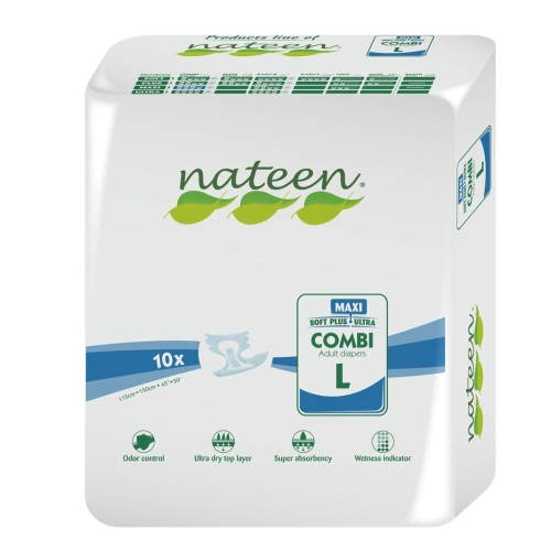 NATEEN SCUTECE BIODEGRADABILE PT.ADULTI COMBI MAXI LINE 10 BUC/SET MARIME L COML