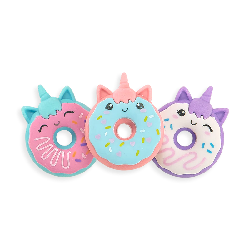 Radiere parfumate Unicorn Donuts, 3 bucati, Ooly