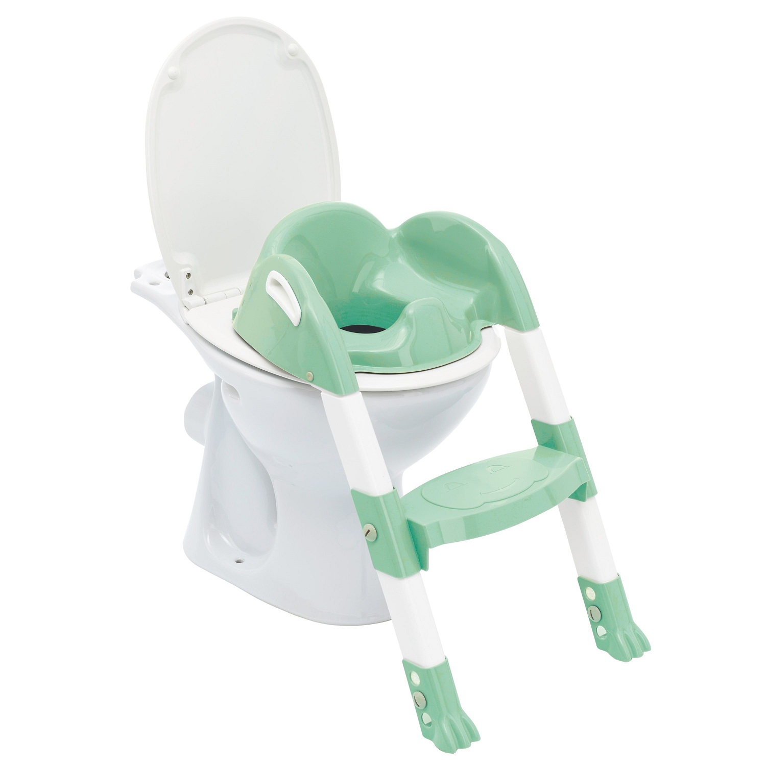 Reductor pentru toaleta cu scarita Kyddyloo Celadon, Green, Thermobaby