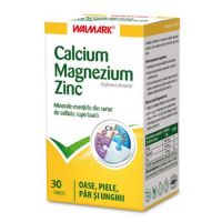 Calciu, Magneziu, Zinc, 30 tablete, Walmark