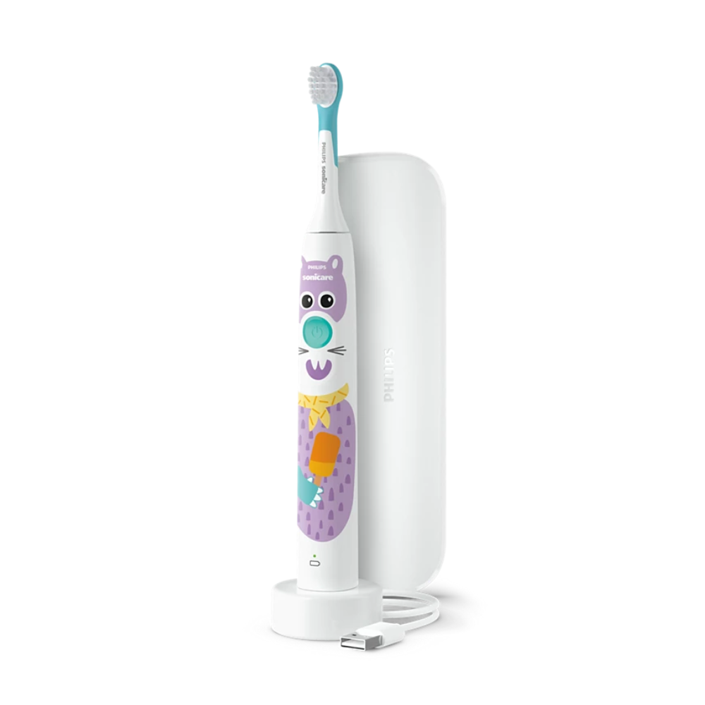 Periuta de dinti electrica + toc Philips Sonicare For Kids Design a Pet Edition, HX3603/01, Philips