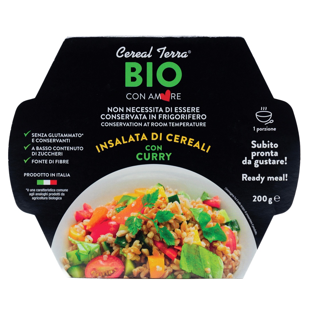 Salata Bio ready to eat cu cereale si curry, 200 g, Cereal Terra