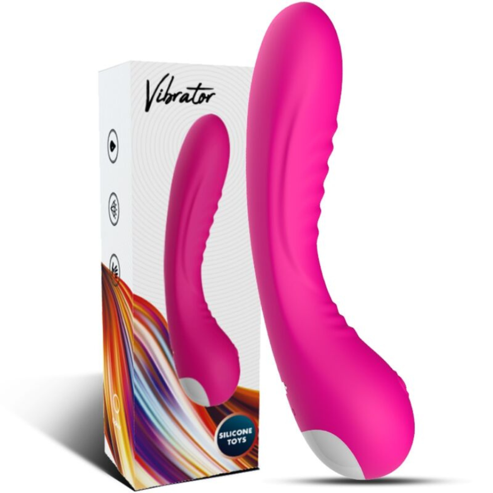 Vibrator din silicon, 9 moduri de vibratie, Fucsia, Armony