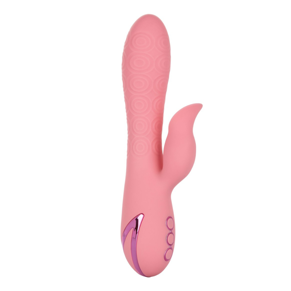 Vibrator din silicon Pasadena Player, 10 functii de vibratie, Roz, California Dream