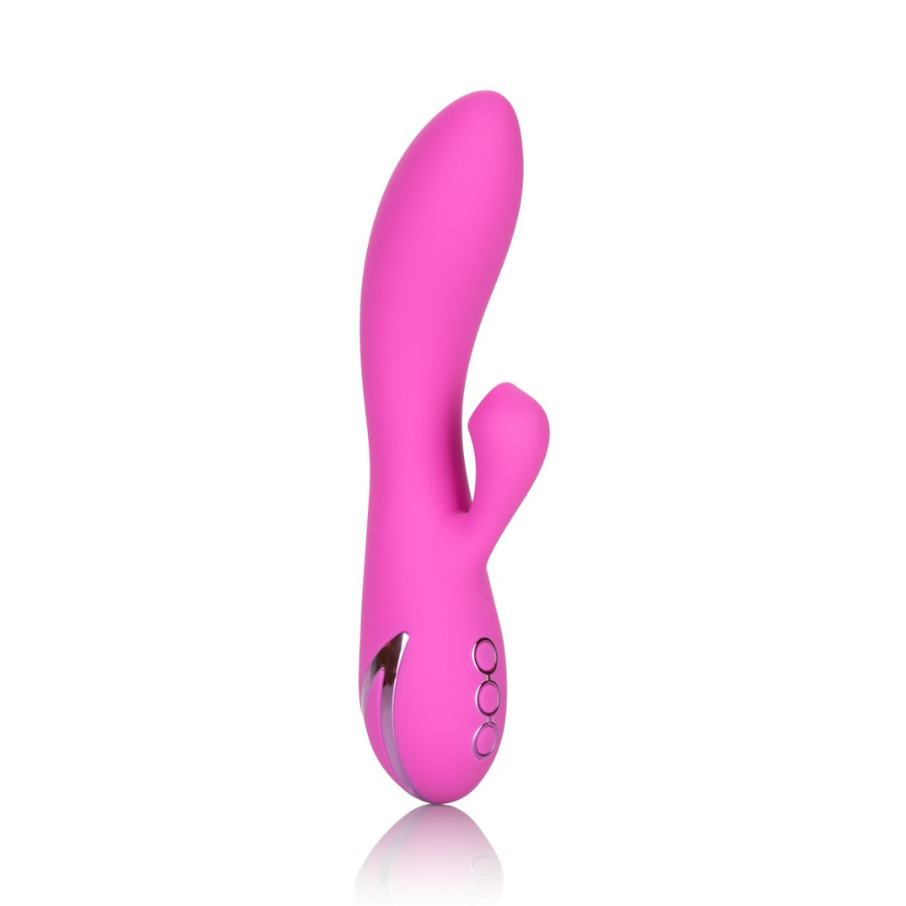 Vibrator din silicon Malibu Minx, 10 functii de vibratie, Roz, California Dream