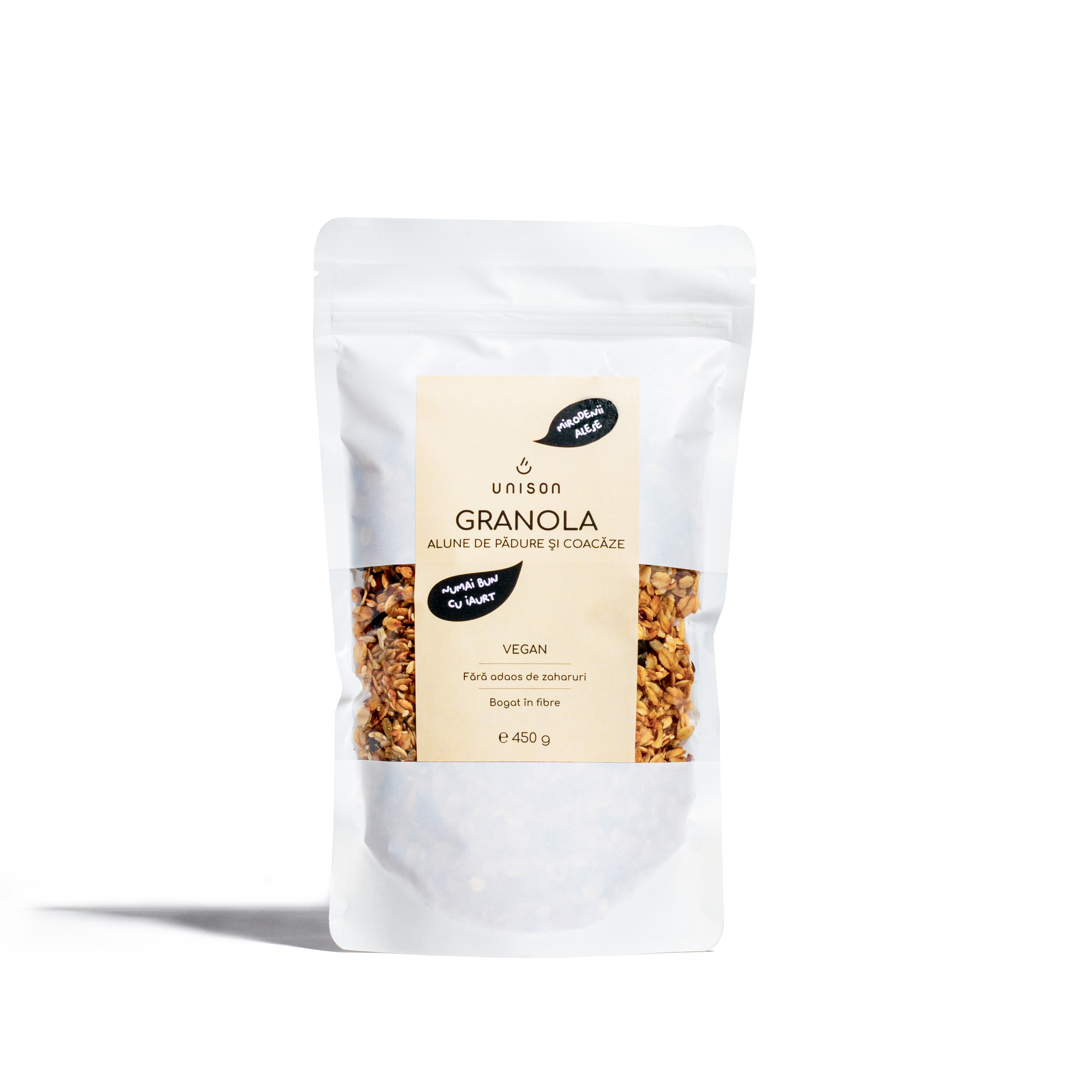 Granola cu Alune de padure si Coacaze negre, 450 g, Unison