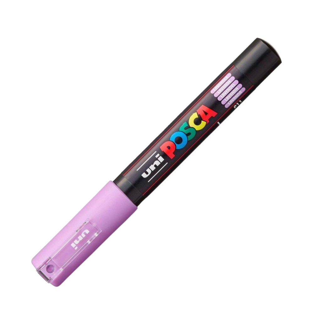 Marker pe baza de apa PC-1M Uni, 0.7 MM, Mov Lavanda, Posca