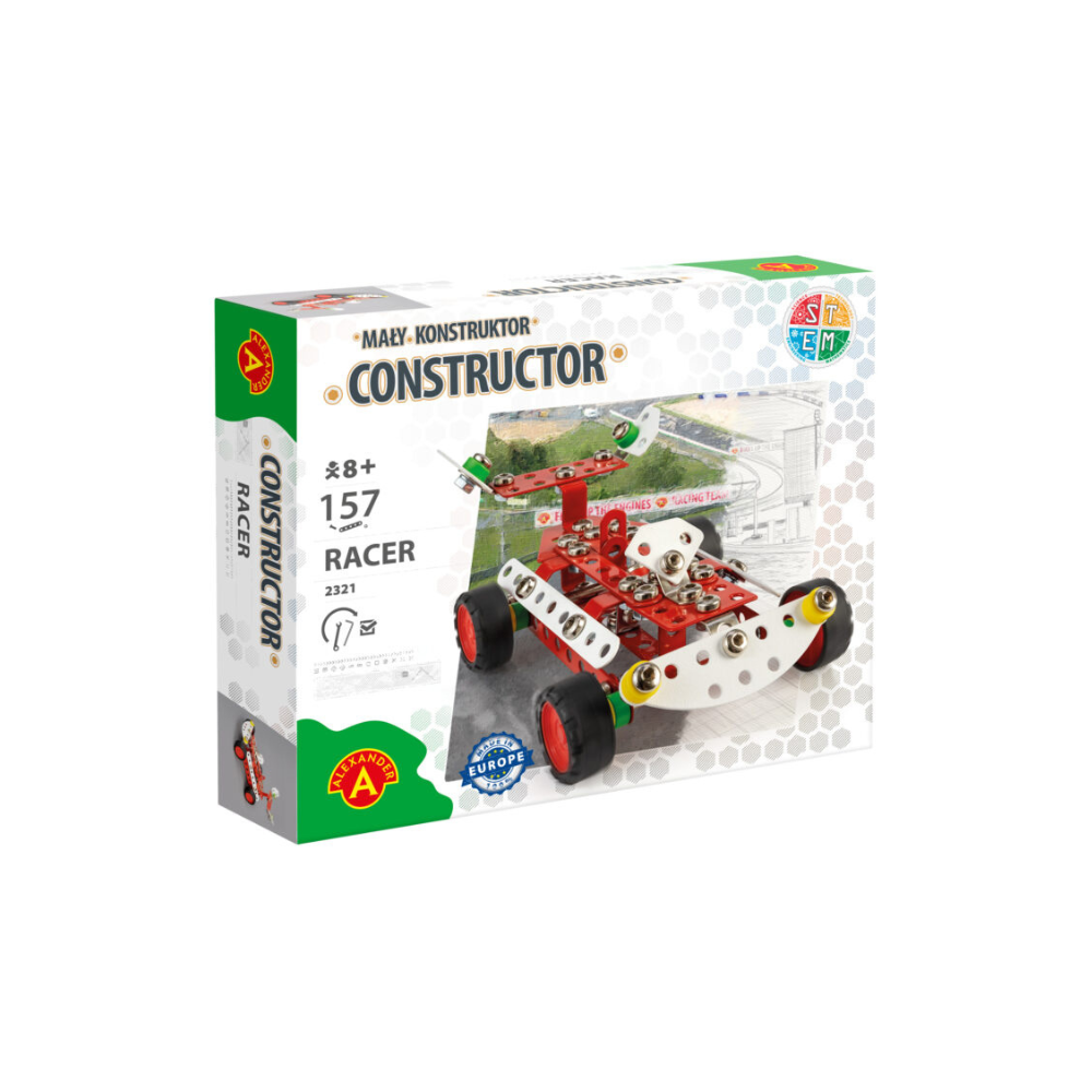 Joc de constructie Racer Constructor, 157 piese, + 8 ani, Alexander Toys