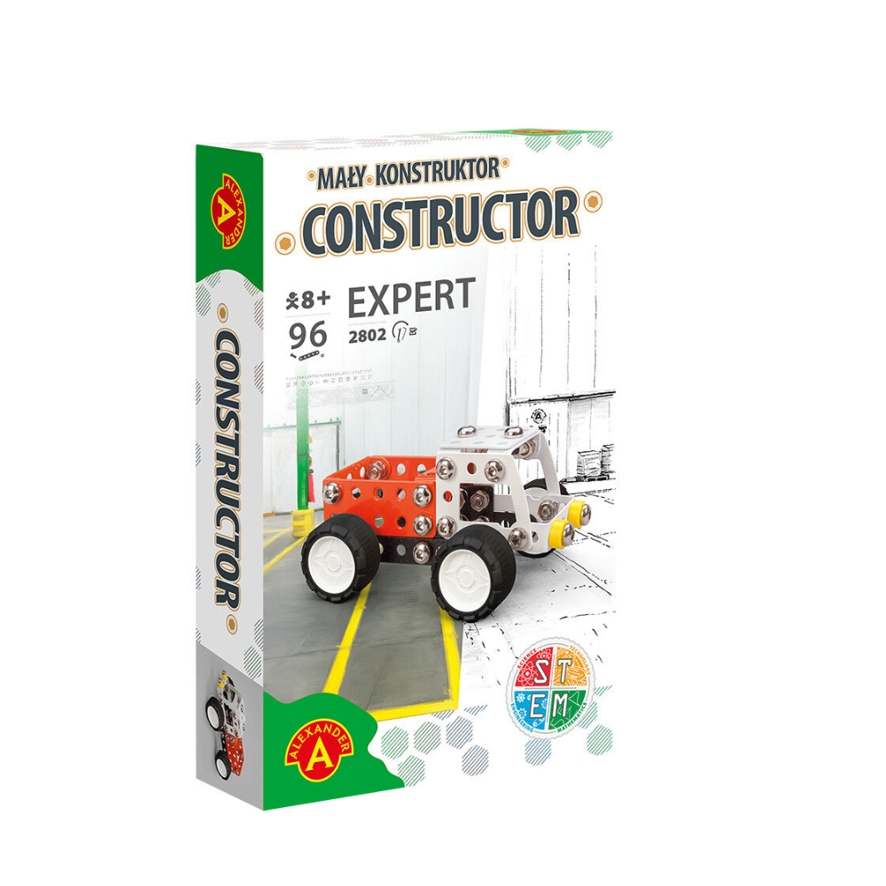 Joc de constructie Camioneta PickUp Expert Van Constructor, 96 piese, + 8 ani, Alexander Toys