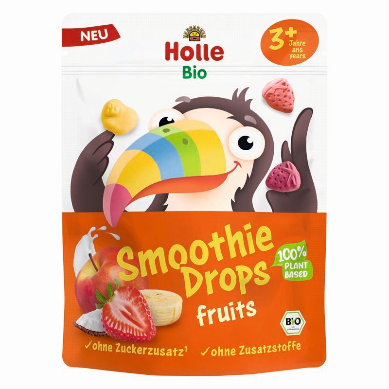 Gustare Bio din fructe Smoothie Drops, +3 ani, 15 g, Holle