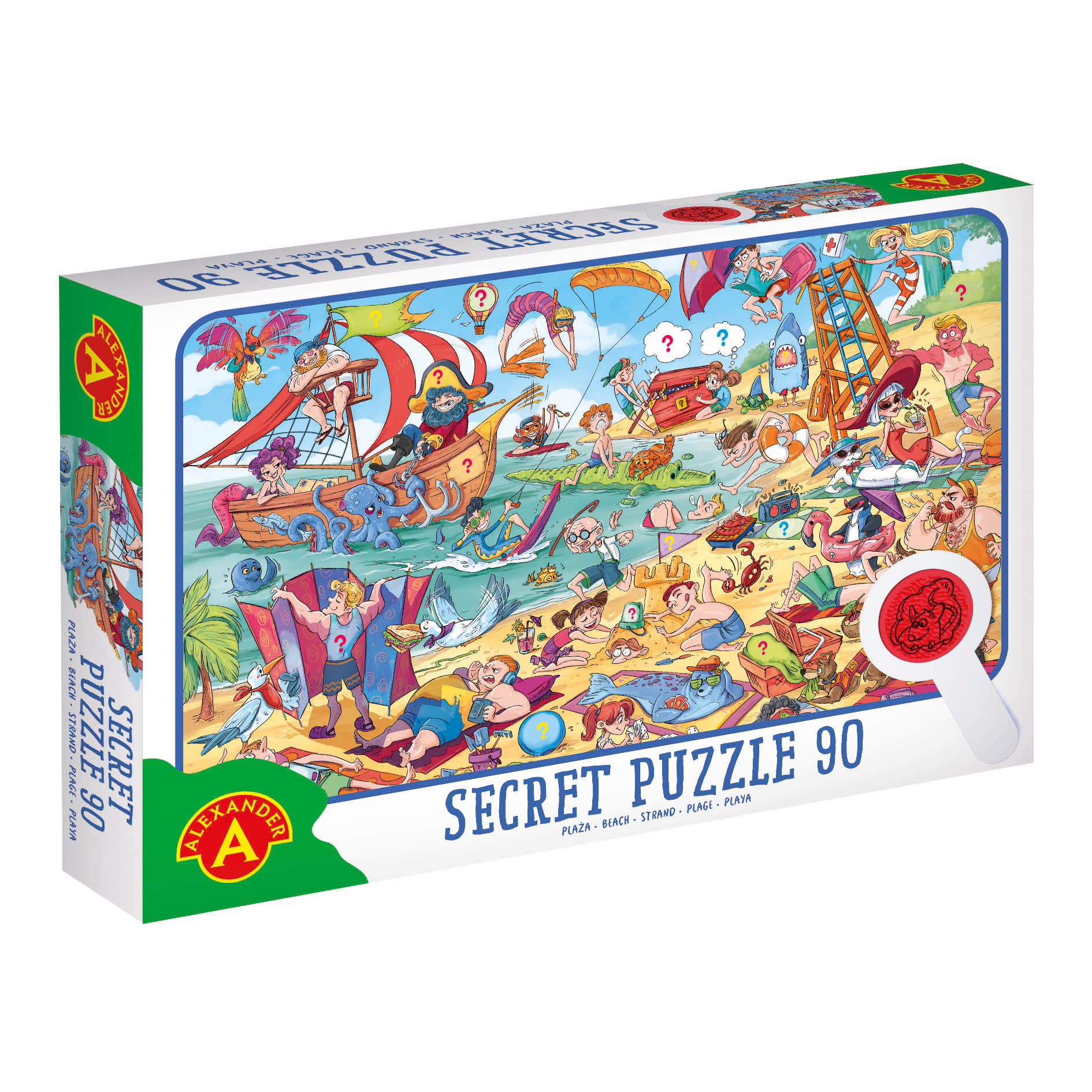 Joc Beach Secret Puzzle, 90 piese, + 4 ani, Alexander Toys