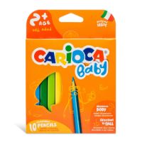 Set 10 creioane colorate Baby, +2 ani, Carioca   