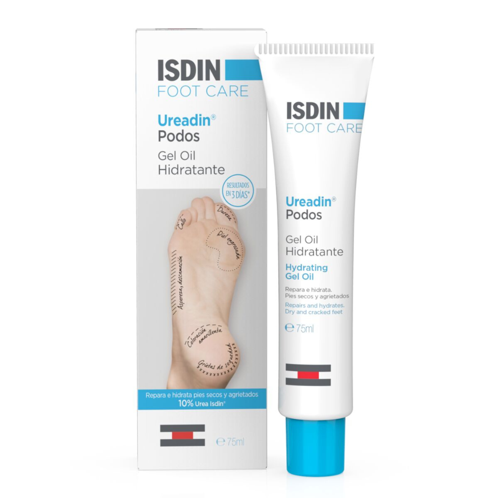 Gel-ulei hidratant pentru picioare Ureadin Podos, 75 ml, Isdin