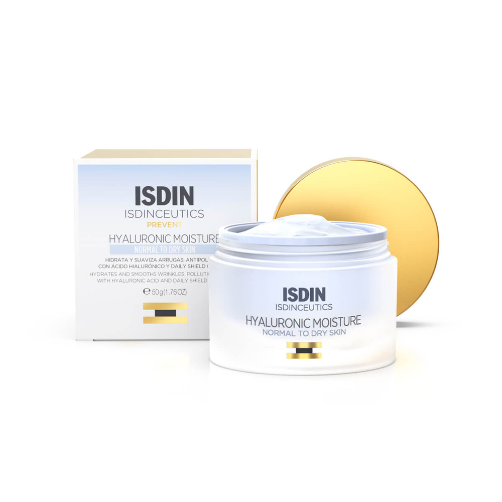 Crema hidratanta cu acid hialuronic pentru ten normal Isdinceutics, 50 g, Isdin