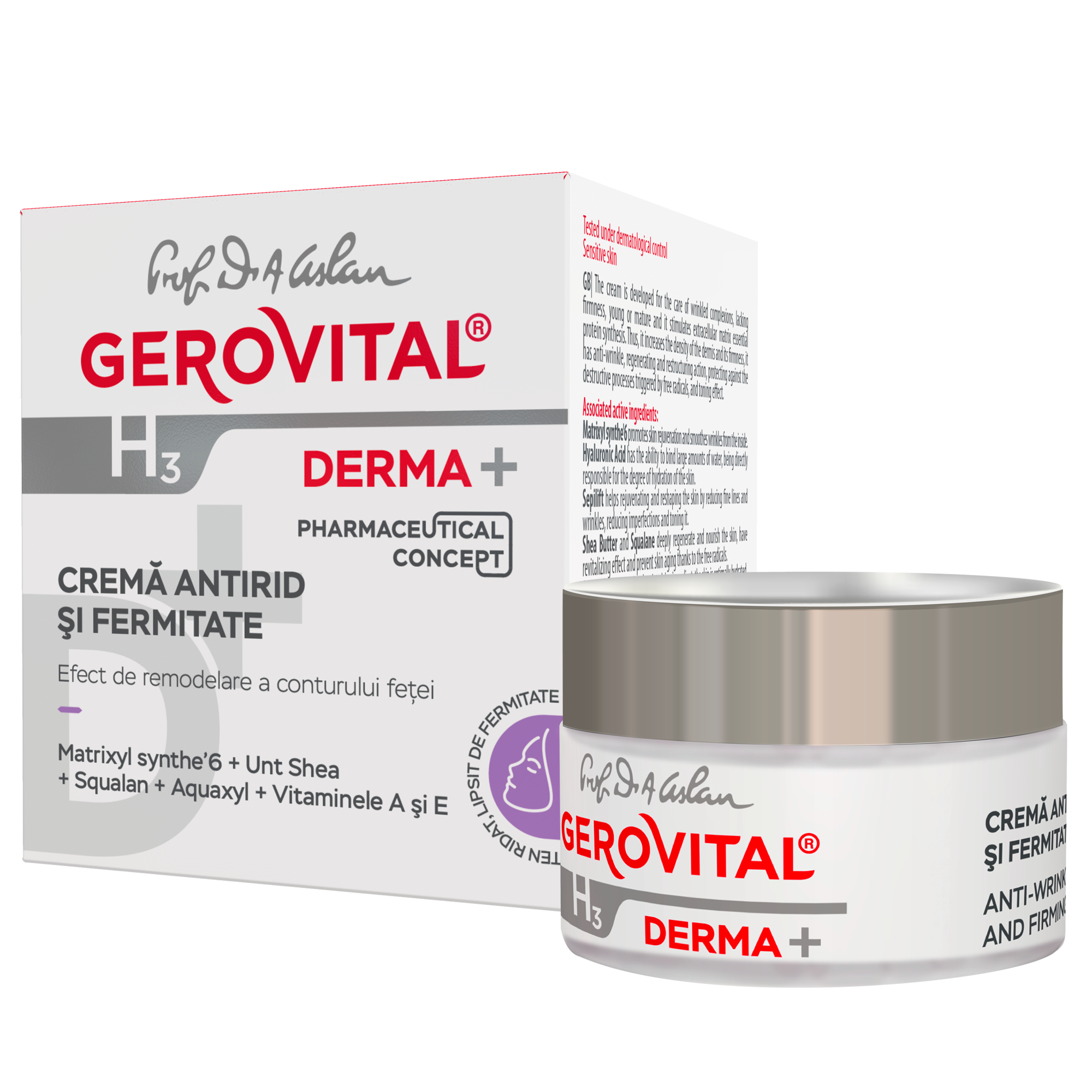 Crema antirid si fermitate Gerovital H3 Derma+, 50 ml, Farmec 569867