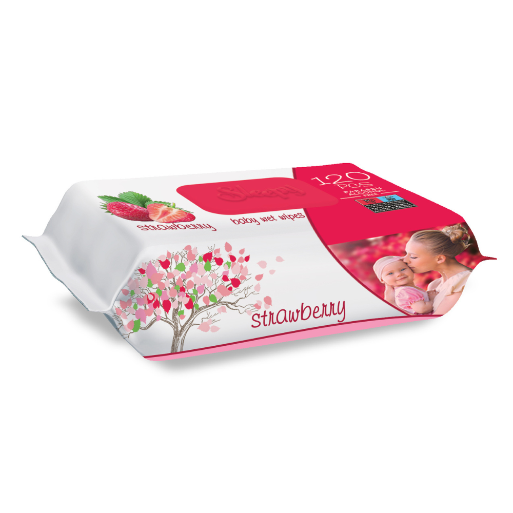 Servetele umede Strawberry, 120 bucati, Sleepy