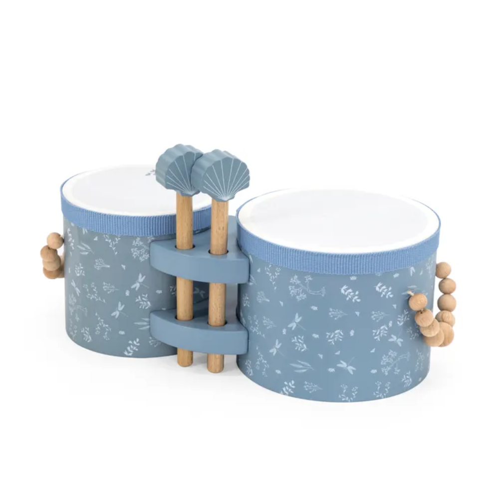 Jucarie din lemn Bongos, Blue, Label Label