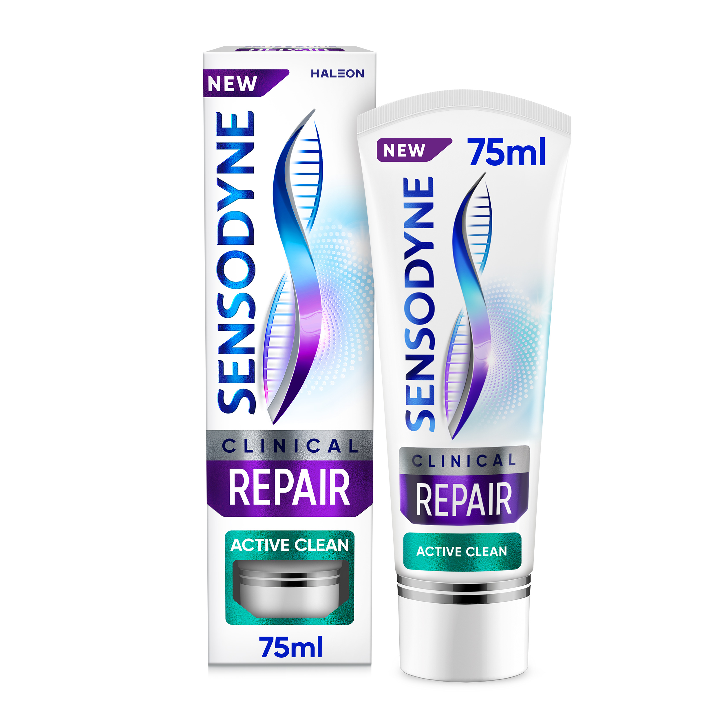 Pasta de dinti pentru sensibilitate dentara Clinical Repair Active Clean, 75 ml, Sensodyne