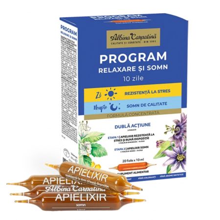 Program relaxare si somn, 20 fiole x 10 ml, Albina Carpatina