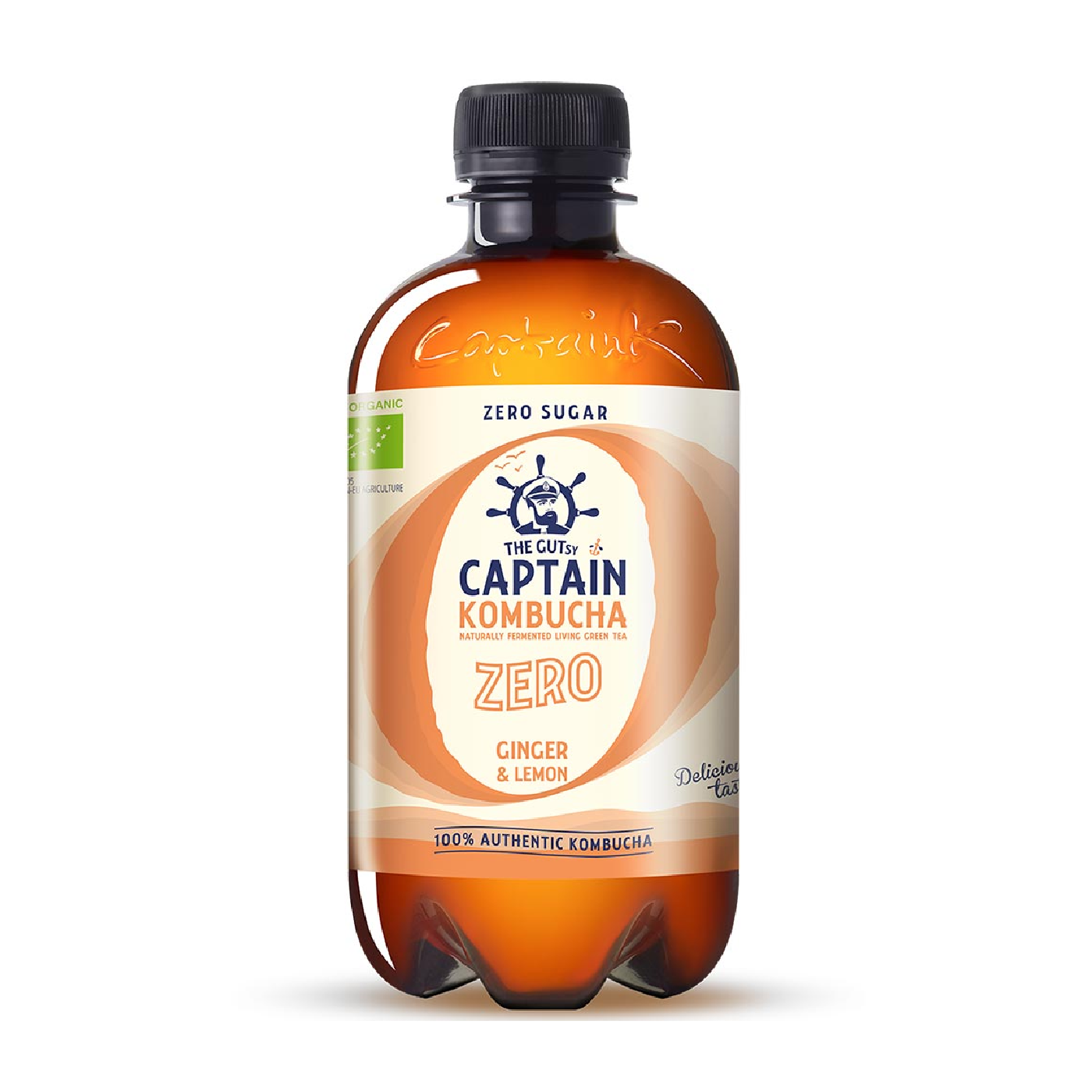 Bautura Bio Kombucha fara zahar Ghimbir si Lamaie, 400 ml, The GUTsy Captain