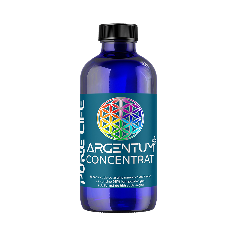 Argint nanocoloidal Argentum+ Concentrat, 240 ml, Pure Life