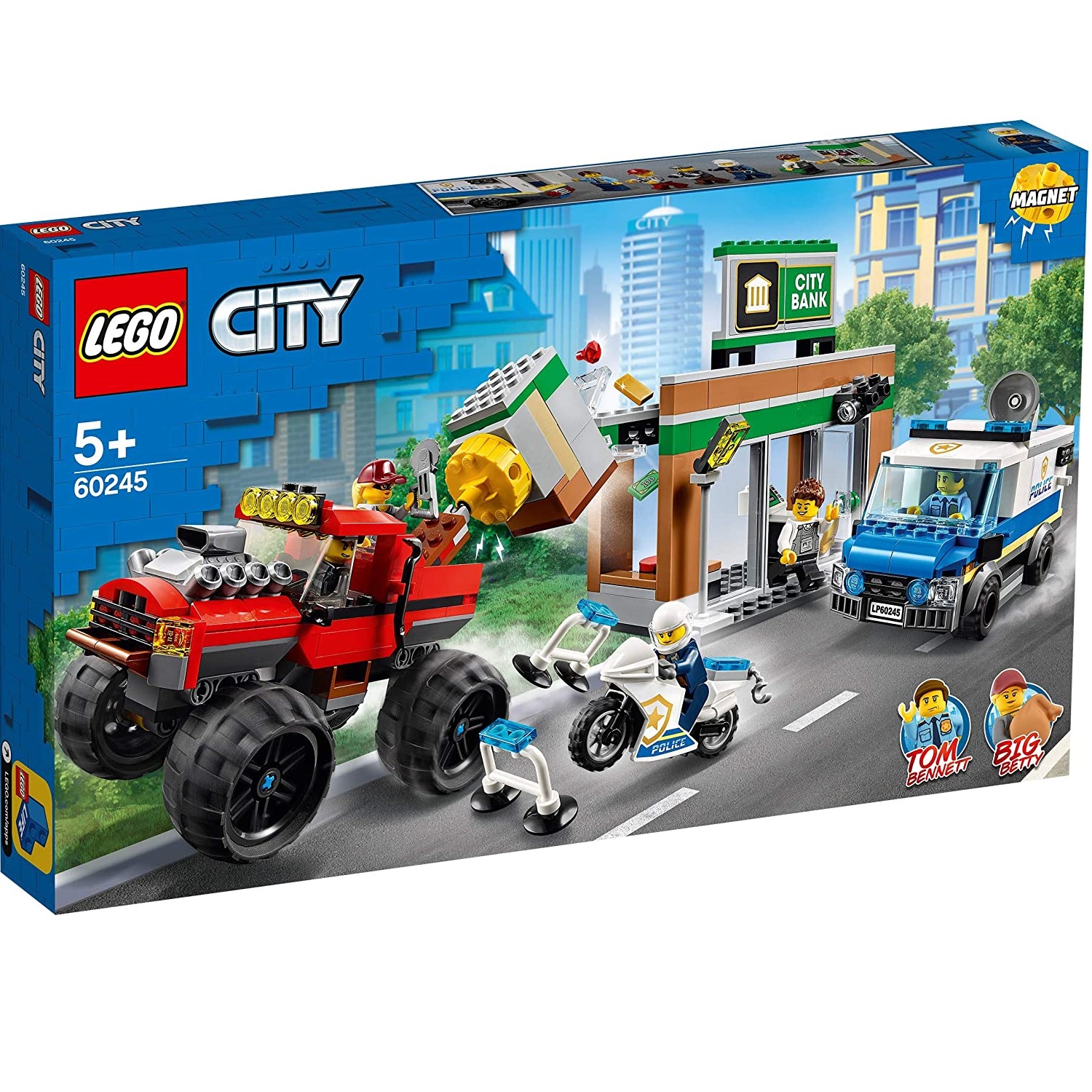 Camionul gigant de politie si atacul armat Lego City, +5 ani, 60245, Lego