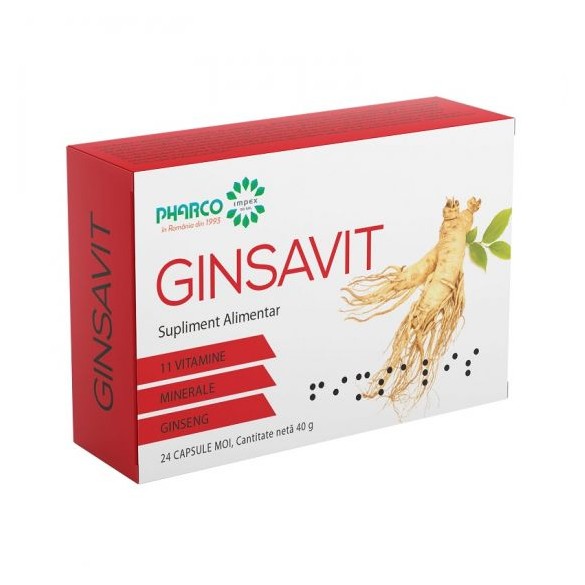 Ginsavit, 24 comprimate, Pharco