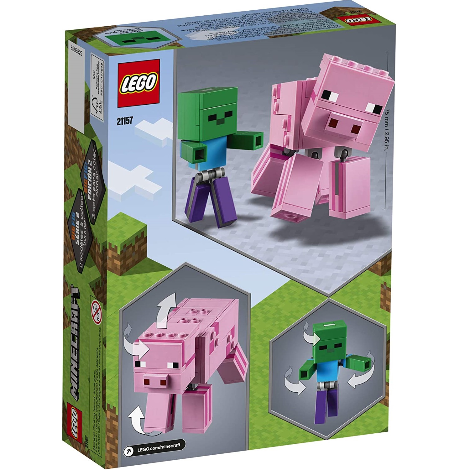 Porc BigFig cu bebelus de Zombi Lego Minecraft, Lego