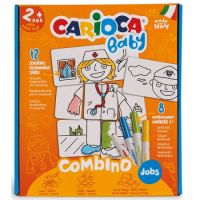 Set puzzle + 8 carioci Jobs, 2 ani+, Carioca Baby