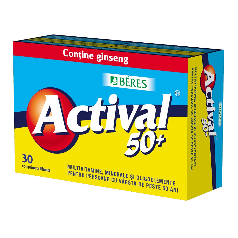 Actival 50+, 30 Comprimate, Beres Pharmaceuticals Co