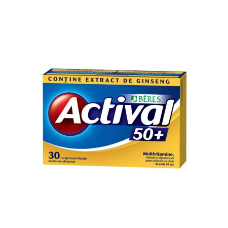 Actival 50+, 30 comprimate filmate, Beres Pharmaceuticals Co