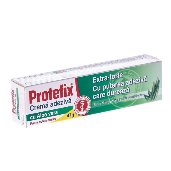Protefix Extra-Forte crema adeziva cu Aloe Vera, 47 g, Queisser Pharma