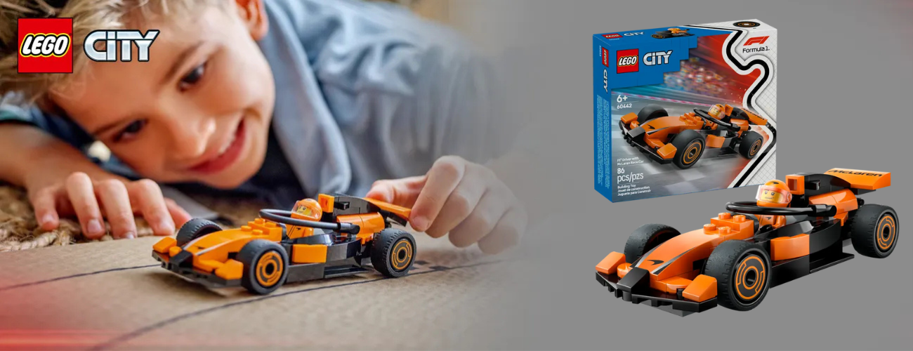 LEGO City F1 Pilot cu masina McLaren