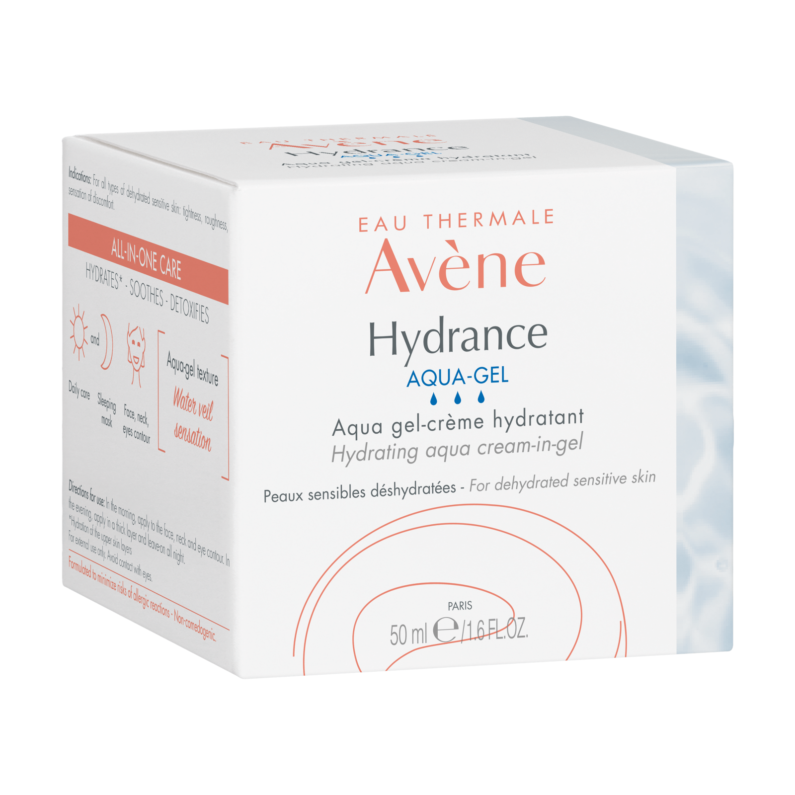 Gel crema hidratanta Hydrance Aqua Gel, 50 ml, Avene