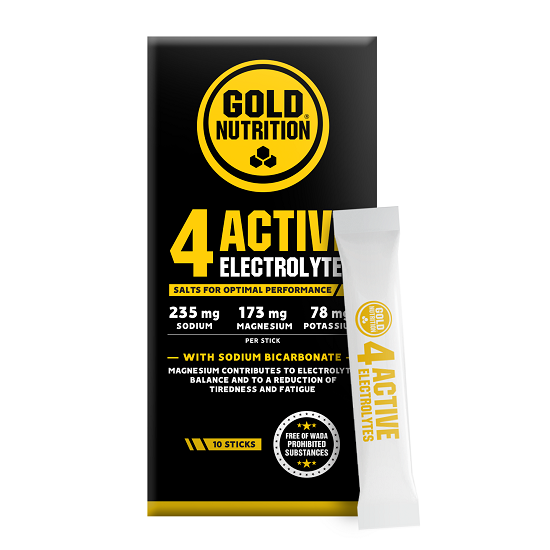 4 Active Electrolytes aroma de lamaie, 10 plicuri, Gold Nutrition