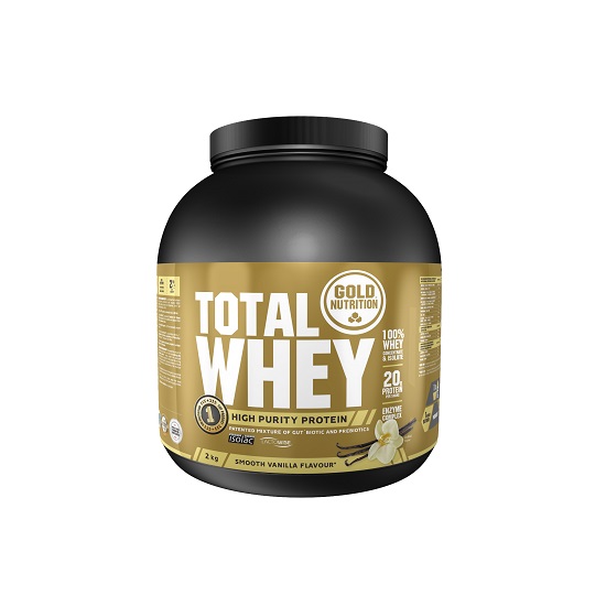 Pudra proteica Total Whey Vanilie, 2 kg, Gold Nutrition