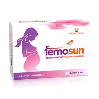Femosun vitamine prenatale, 30 capsule, Sun Wave Pharma