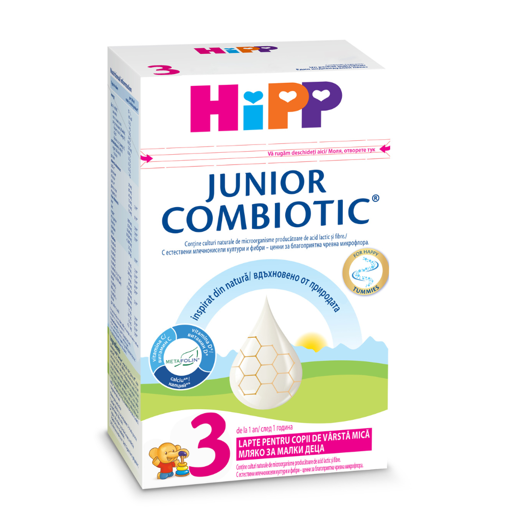 Lapte praf formula de crestere Junior Combiotic 3, +1 an, 500g, Hipp