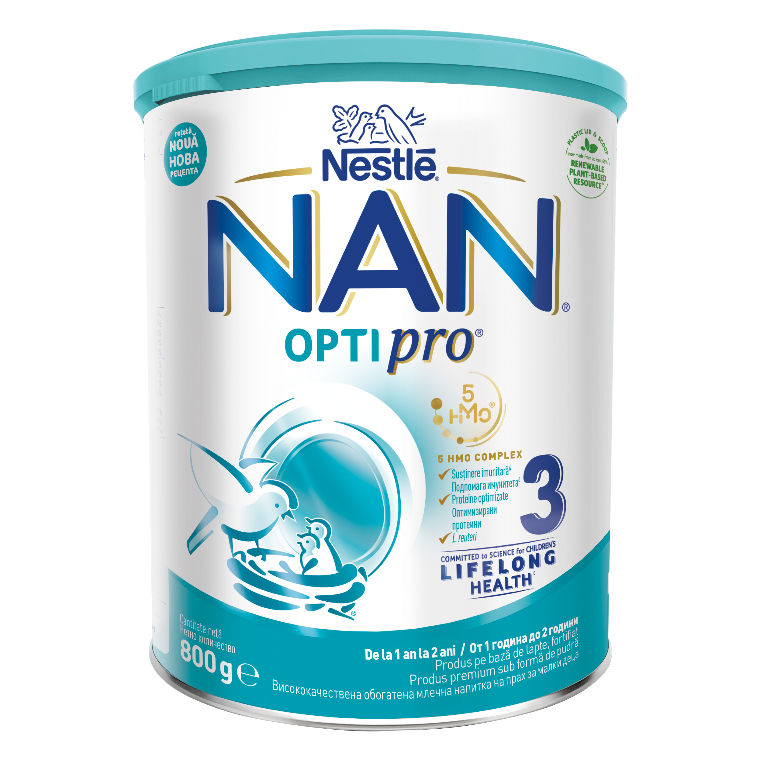 Formula de lapte Nan 3 OptiPro, +12 luni, 800 g, Nestle