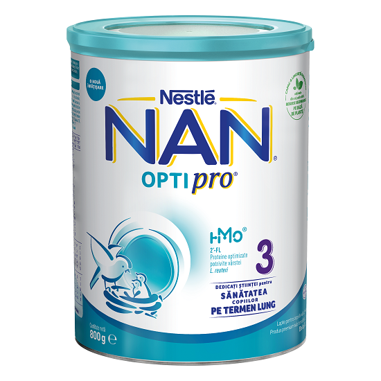 Formula de lapte Nan 3 OptiPro, +12 luni, 800 g, Nestle