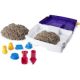 Kinetic Sand in cutie cu accesorii si maner, Spin Master 459614
