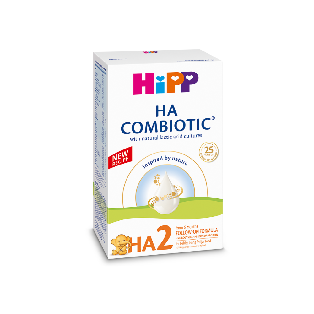 Lapte praf formula de continuare HA2 Combiotic, +6 luni, 350 g, Hipp
