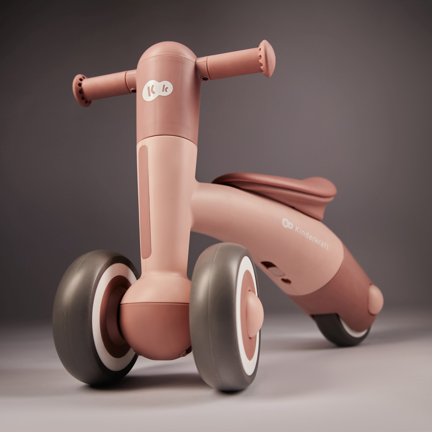 Bicicleta fara pedale Minibi roz Kinderkraft pentru copii de la 1 an