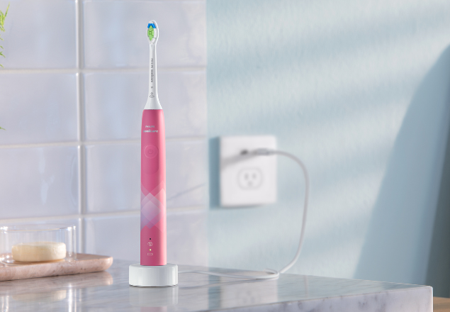 Periuta electrica seria 4100 Philips Sonicare, Roz, HX3689/41, Philips