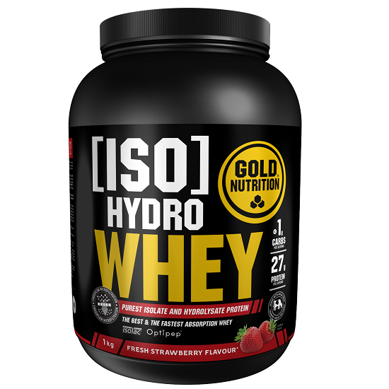 Iso Hydro Whey Capsuni, 1 kg, Gold Nutrition